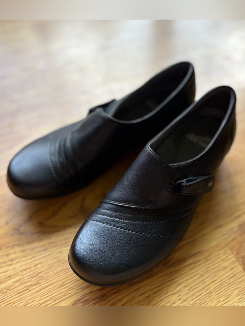 Dansko Women's Franny Black Leather Slip-On Comfort Shoes Sz 37 US 6.5